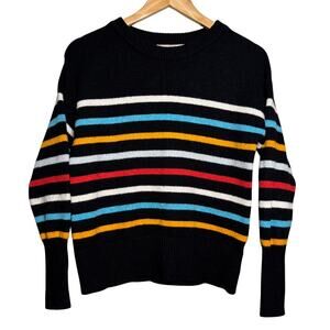 Philosophy Striped Pullover Sweater XS Soft Stretchy Crewneck Knit Top